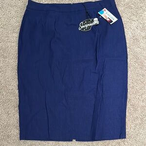 Sourpuss Blue Pencil Skirt Knee-Length Work